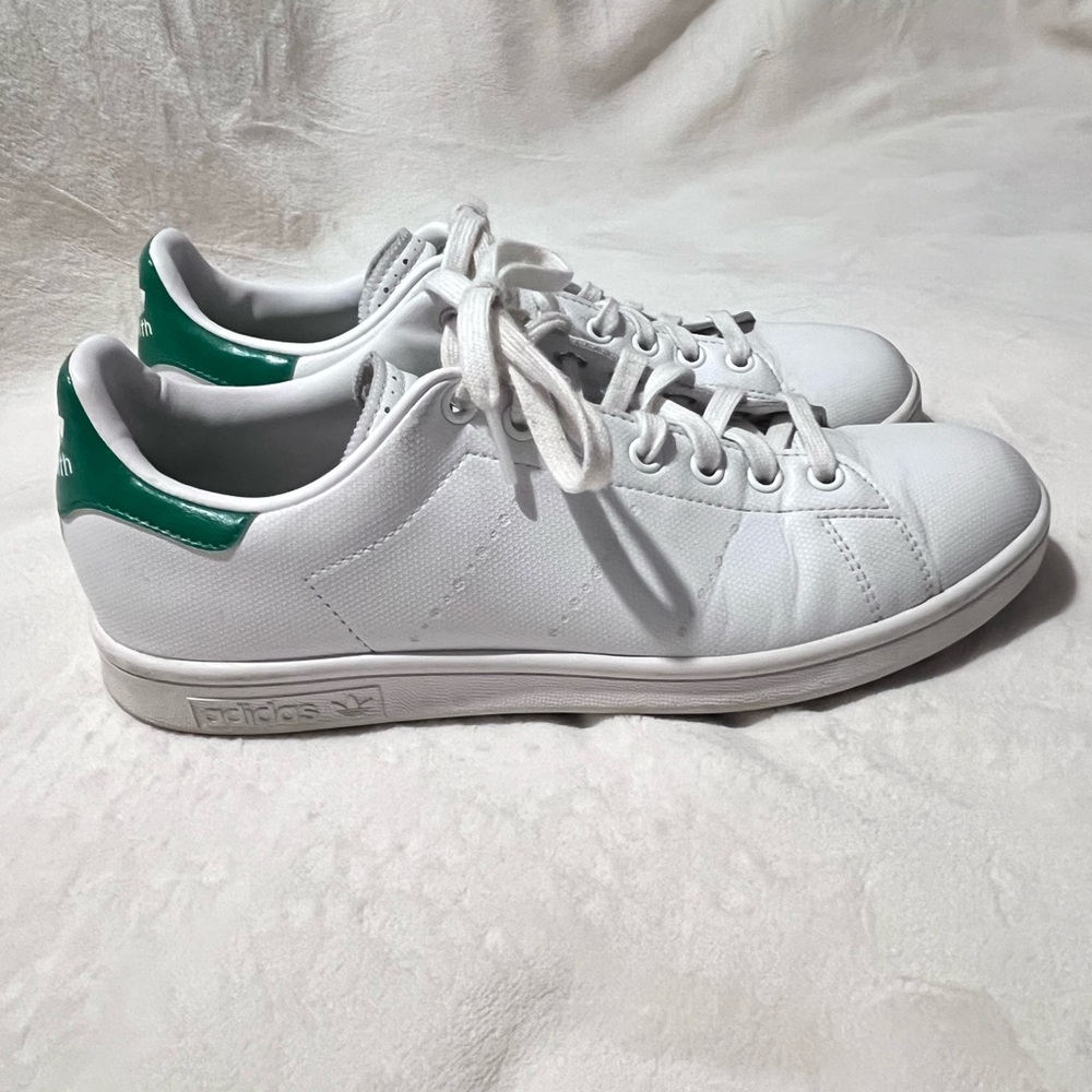 Adidas Stan Smith White and Green Sneakers